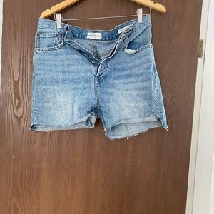 NWOT Aritzia Denim Forum Yoko Mid Thigh Shorts 29